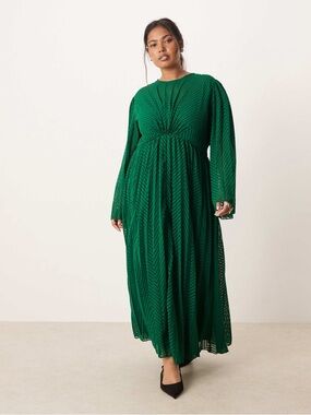 ASOS Emerald Green Long Sleeve Maxi Dress 20W